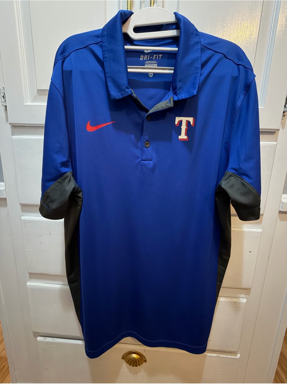 Texas Rangers Baseball Royal Blue Nike Polo Shirt Men’s XL excellent shape